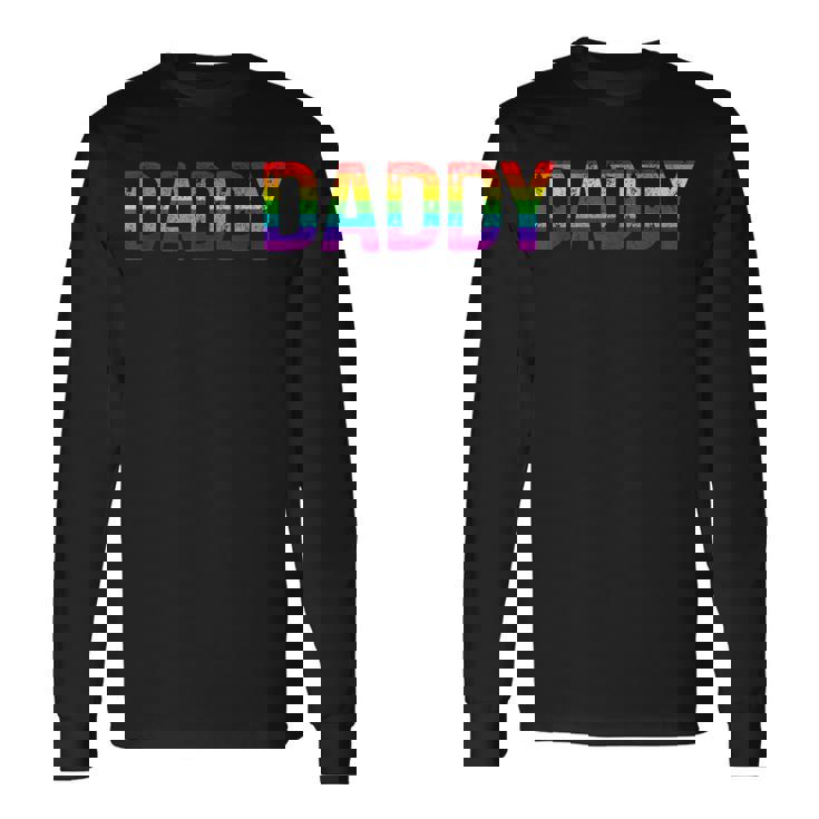 Daddy Gay Pride Month LGBTQ Fathers Day Rainbow Flag Queer Tank Top Long Sleeve T-Shirt
