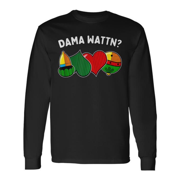 Dama Watten Card Game Wading Langarmshirts Geschenkideen