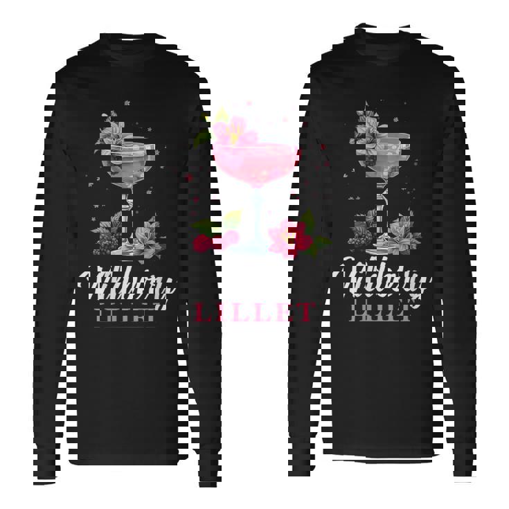 Damen Sommer Cocktail Party Wildberry Lillet Damen Mit-Ausschnitt Langarmshirts Geschenkideen