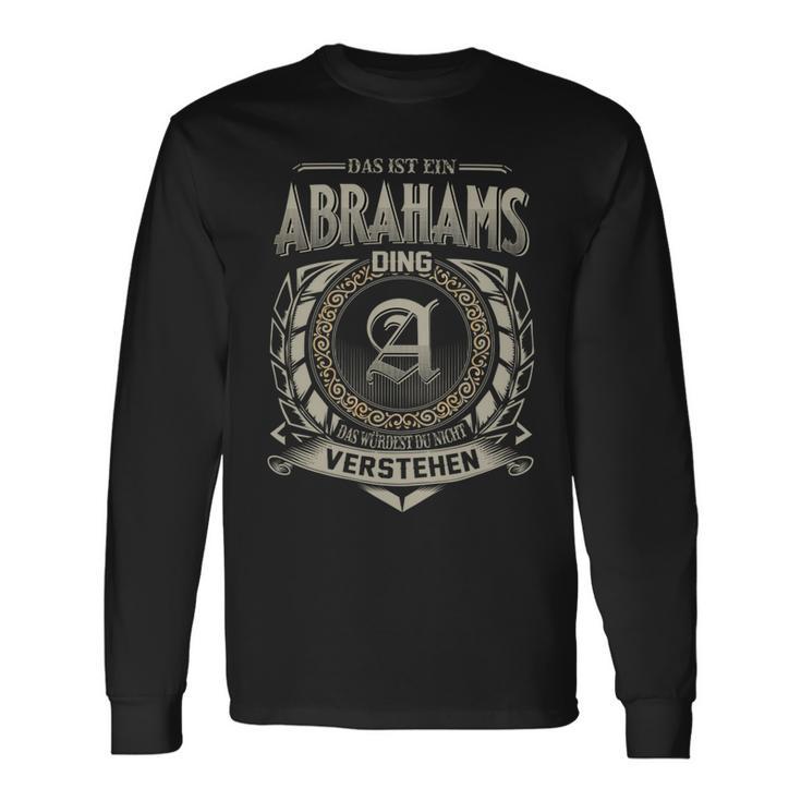 Das Ist Ein Abrahams Ding Abrahams Name Langarmshirts Geschenkideen