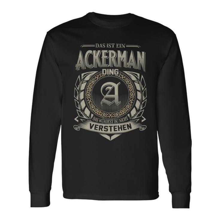 Das Ist Ein Ackerman Ding Ackerman Name Langarmshirts Geschenkideen