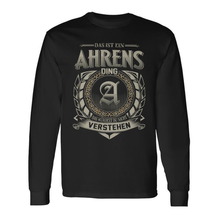 Das Ist Ein Ahrens Ding Ahrens Name Langarmshirts Geschenkideen