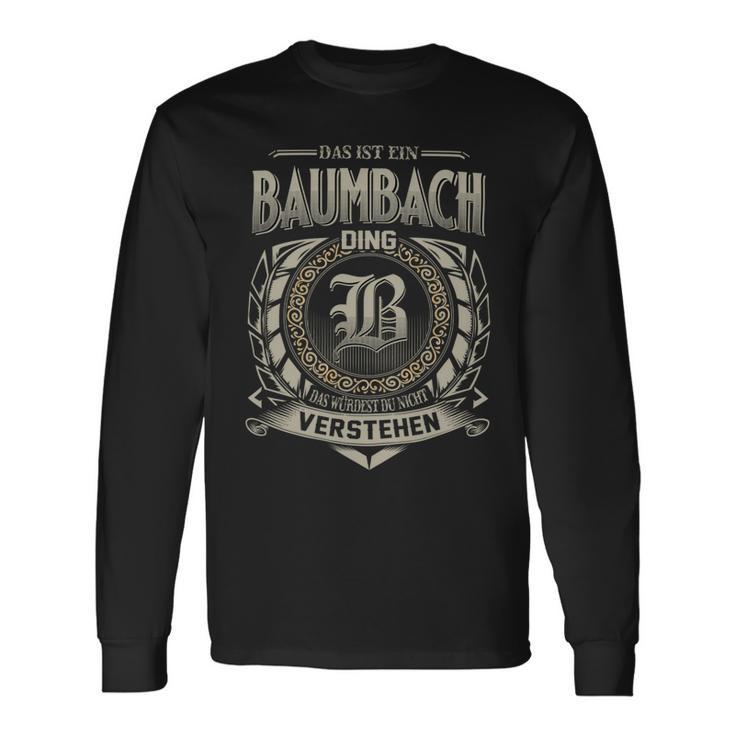 Das Ist Ein Baumbach Ding Baumbach Name Langarmshirts Geschenkideen