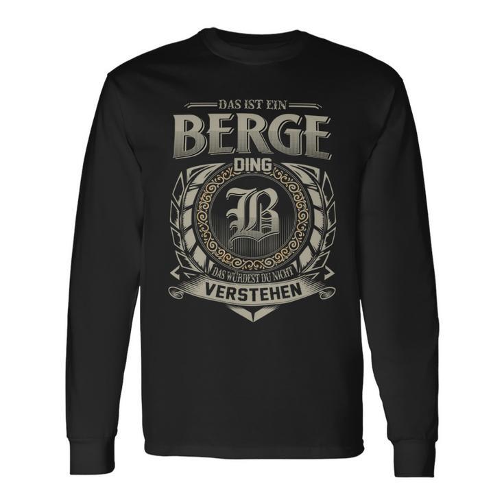 Das Ist Ein Berge Ding Berge Name Langarmshirts Geschenkideen