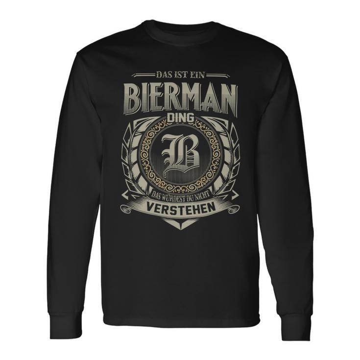 Das Ist Ein Bierman Ding Bierman Name Langarmshirts Geschenkideen