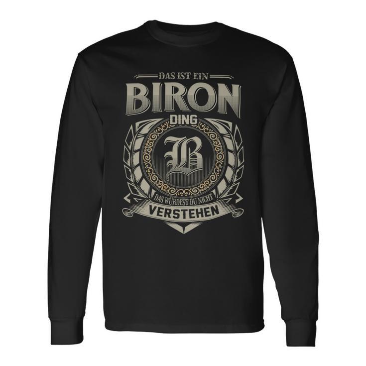 Das Ist Ein Biron Ding Biron Name Langarmshirts Geschenkideen