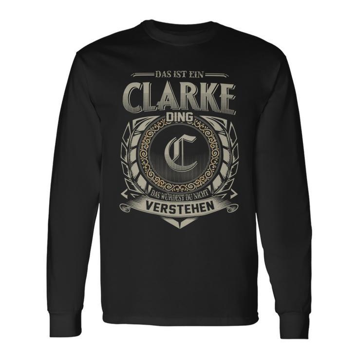 Das Ist Ein Clarke Ding Clarke Name Langarmshirts Geschenkideen