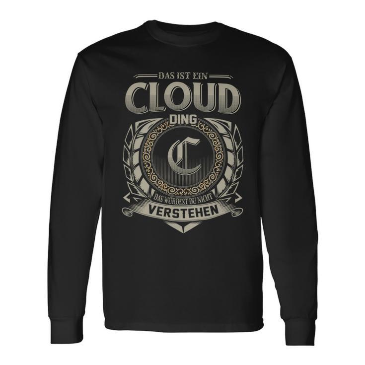 Das Ist Ein Cloud Ding Cloud Name Langarmshirts Geschenkideen