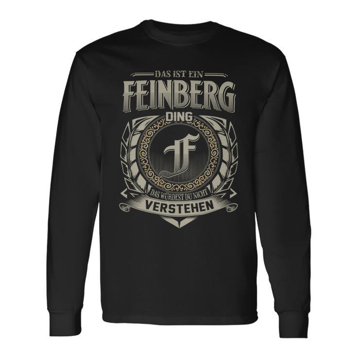 Das Ist Ein Feinberg Ding Feinberg Name Langarmshirts Geschenkideen