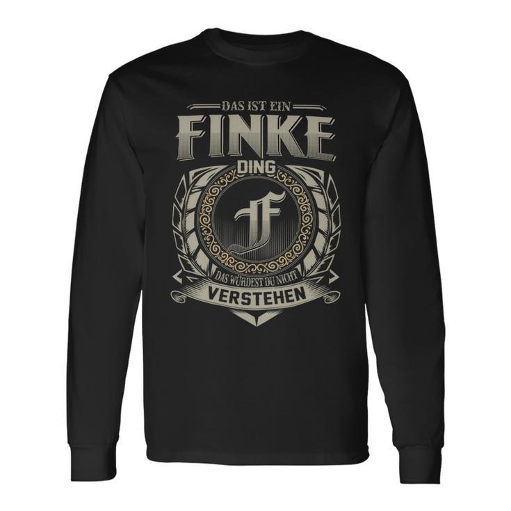 Das Ist Ein Finke Ding Finke Name Langarmshirts Geschenkideen