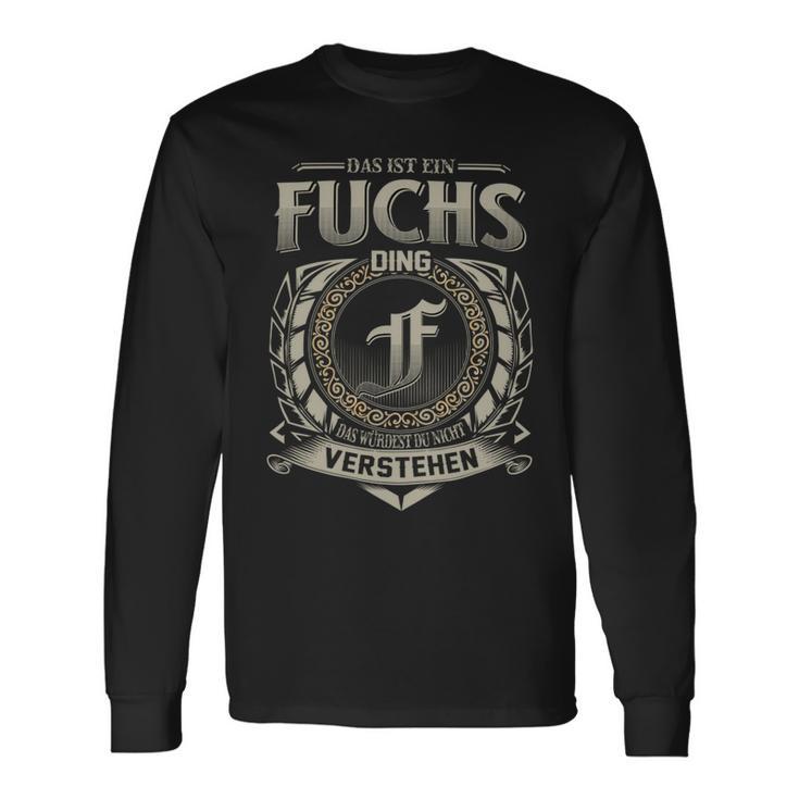 Das Ist Ein Fuchs Ding Fuchs Name Langarmshirts Geschenkideen