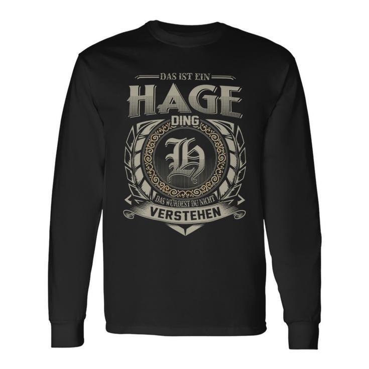 Das Ist Ein Hage Ding Hage Name Langarmshirts Geschenkideen