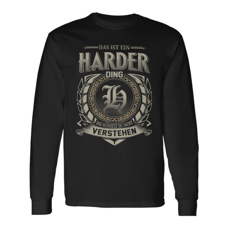 Das Ist Ein Harder Ding Harder Name Langarmshirts Geschenkideen