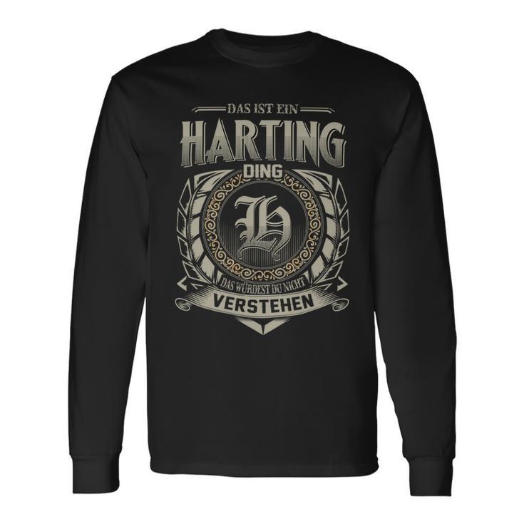 Das Ist Ein Harting Ding Harting Name Langarmshirts Geschenkideen