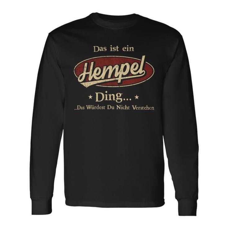 Das Ist Ein Hempel Ding Das Würdest Du Nicht Verstehen Hempel Name Langarmshirts Geschenkideen