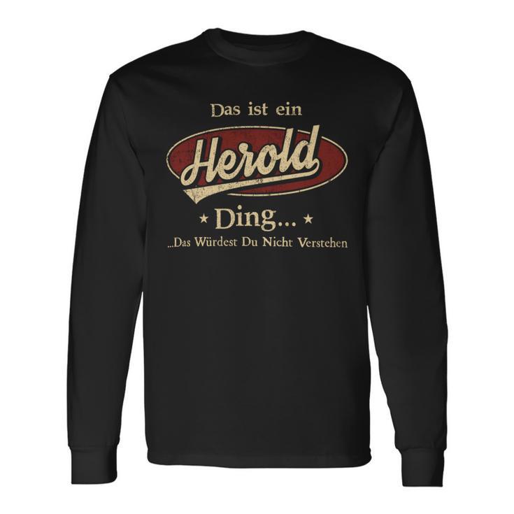 Das Ist Ein Herold Ding Das Würdest Du Nicht Verstehen Herold Name Langarmshirts Geschenkideen