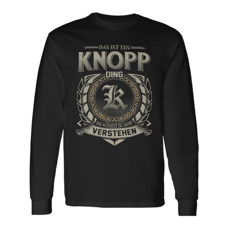 Das Ist Ein Knopp Ding Knopp Name Langarmshirts Geschenkideen