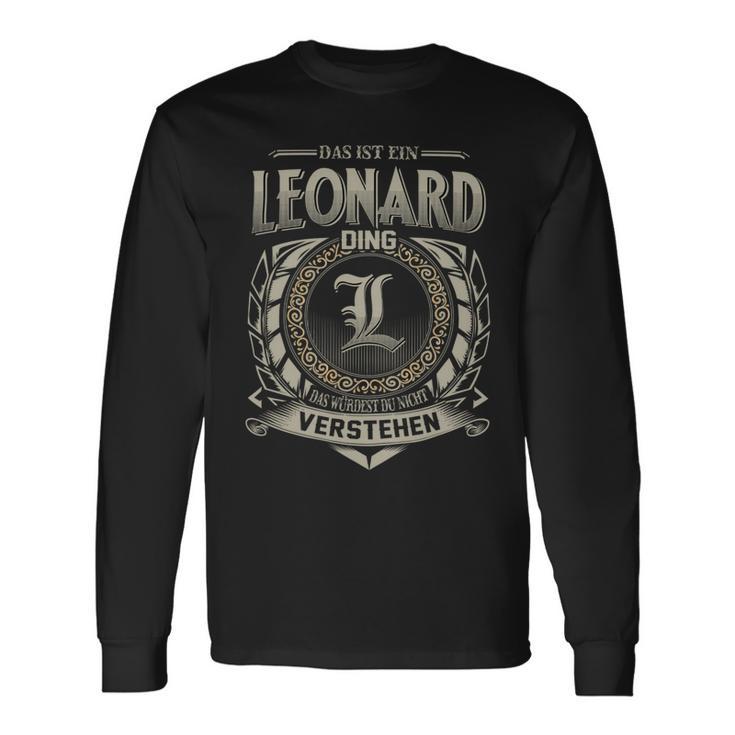 Das Ist Ein Leonard Ding Leonard Name Langarmshirts Geschenkideen