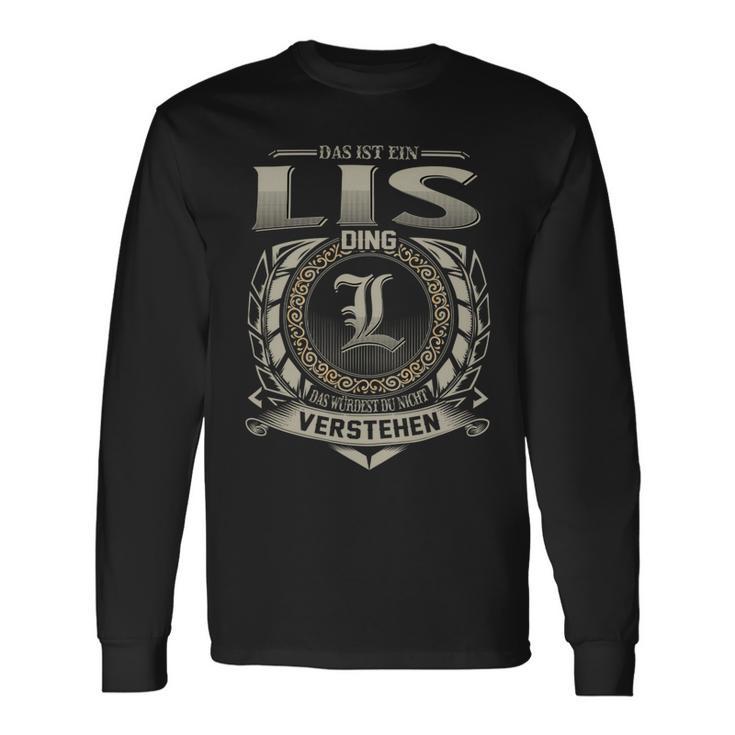 Das Ist Ein Lis Ding Lis Name Langarmshirts Geschenkideen