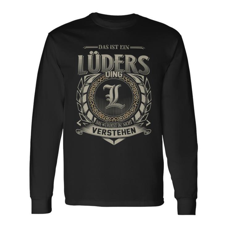 Das Ist Ein Lueders Ding Lueders Name Langarmshirts Geschenkideen