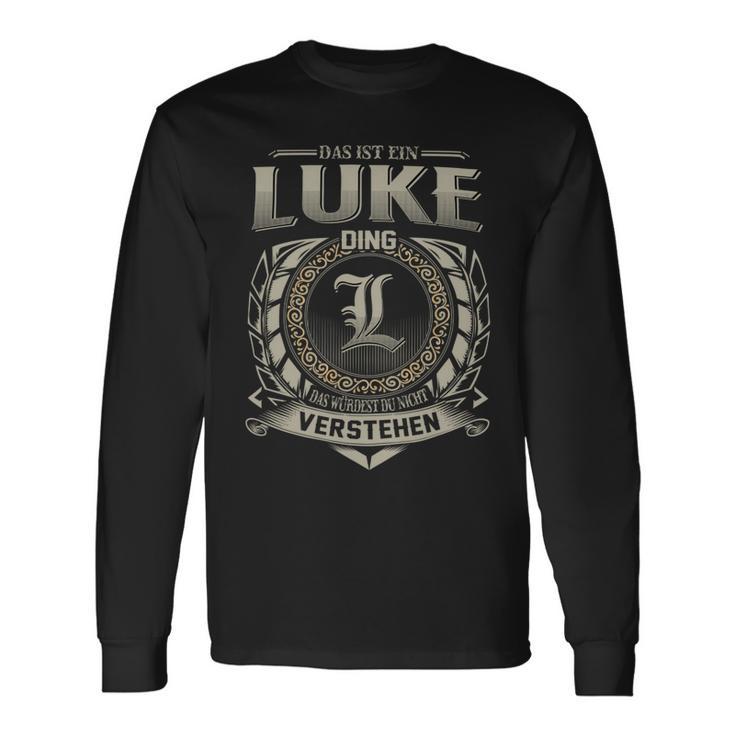 Das Ist Ein Luke Ding Luke Name Langarmshirts Geschenkideen