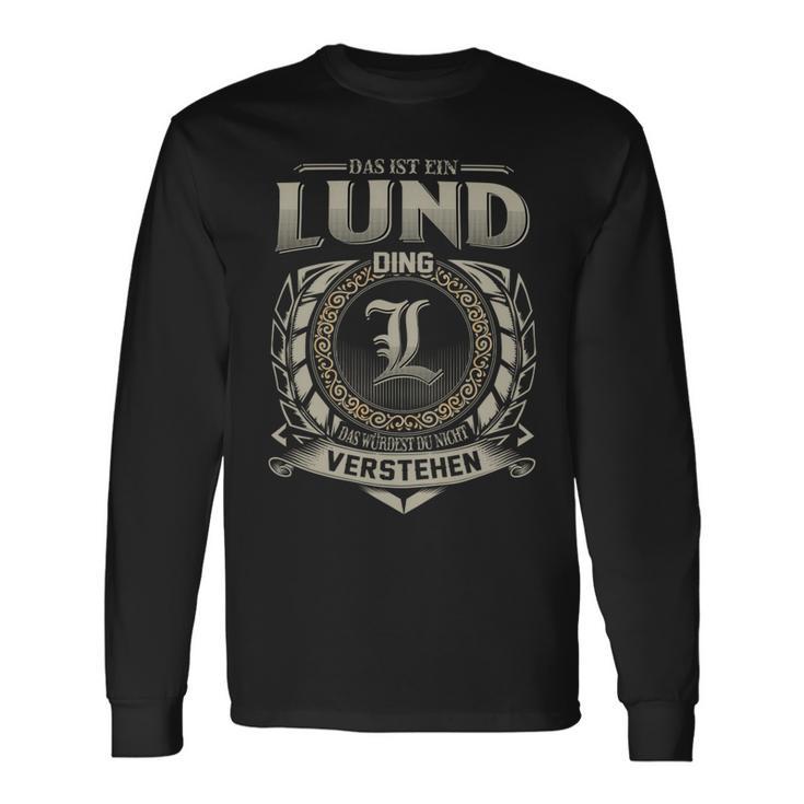 Das Ist Ein Lund Ding Lund Name Langarmshirts Geschenkideen