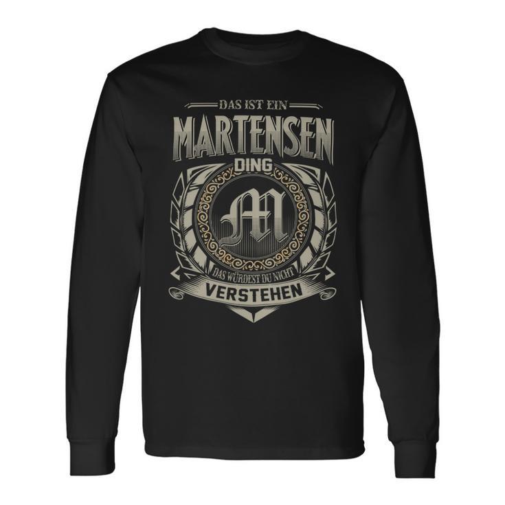 Das Ist Ein Martensen Ding Martensen Name Langarmshirts Geschenkideen