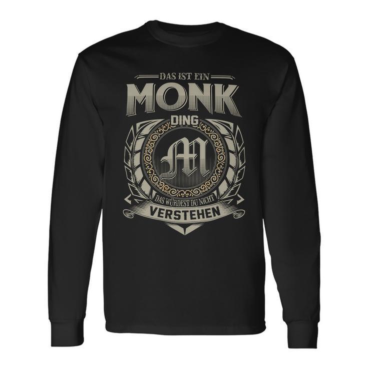 Das Ist Ein Monk Ding Monk Name Langarmshirts Geschenkideen