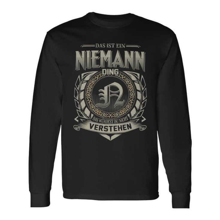 Das Ist Ein Niemann Ding Niemann Name Langarmshirts Geschenkideen