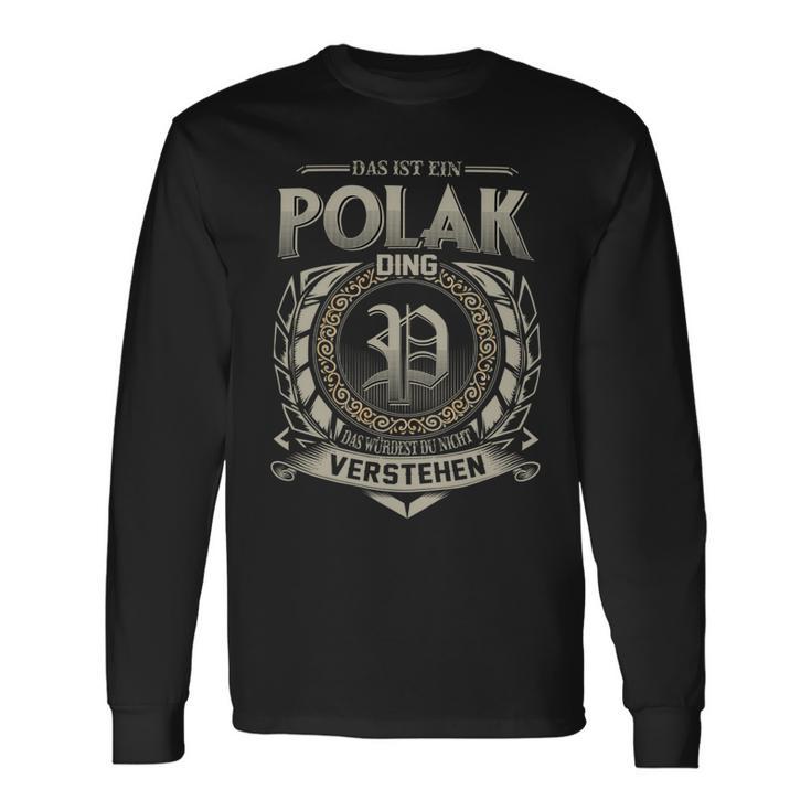 Das Ist Ein Polak Ding Polak Name Langarmshirts Geschenkideen