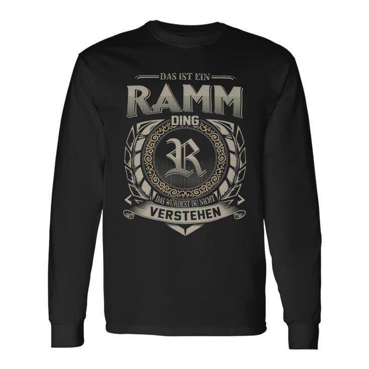 Das Ist Ein Ramm Ding Ramm Name Langarmshirts Geschenkideen