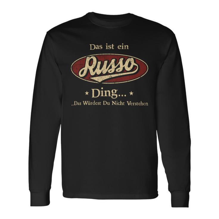 Das Ist Ein Russo Ding Das Würdest Du Nicht Verstehen Russo Name Langarmshirts Geschenkideen