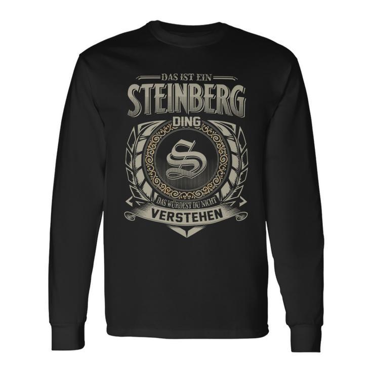 Das Ist Ein Steinberg Ding Steinberg Name Langarmshirts Geschenkideen