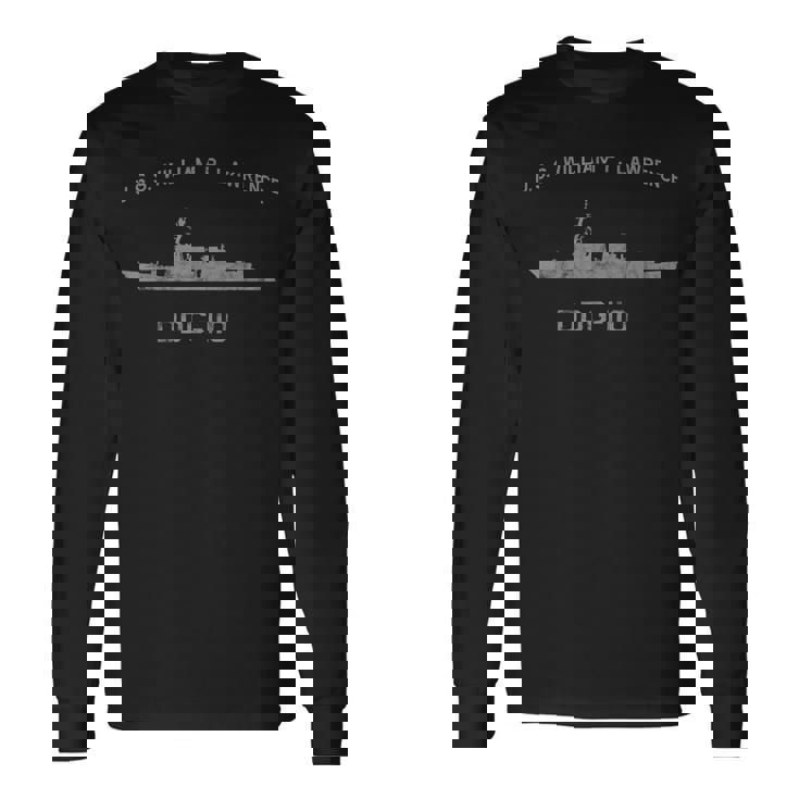 De Ligne De Flottaison Uss William P Lawrence Ddg-110 T-shirt à manches longues