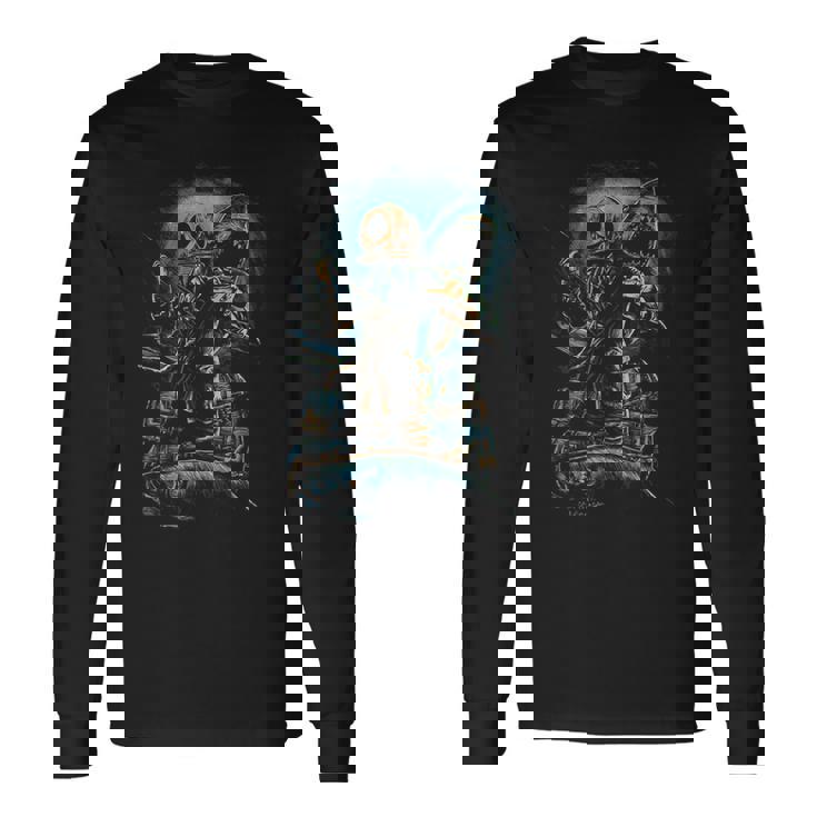 Deep Sea Commercial Diver Fishing Scuba Diving Boating Long Sleeve T-Shirt