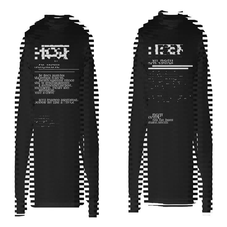 Definition Hector Name Spruch Hector Apellidos Hector Camiseta de manga larga