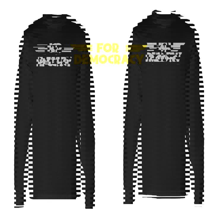 For Democracy Hell Of Diver Hero Gamer Skull Gaming Liberty Long Sleeve T-Shirt