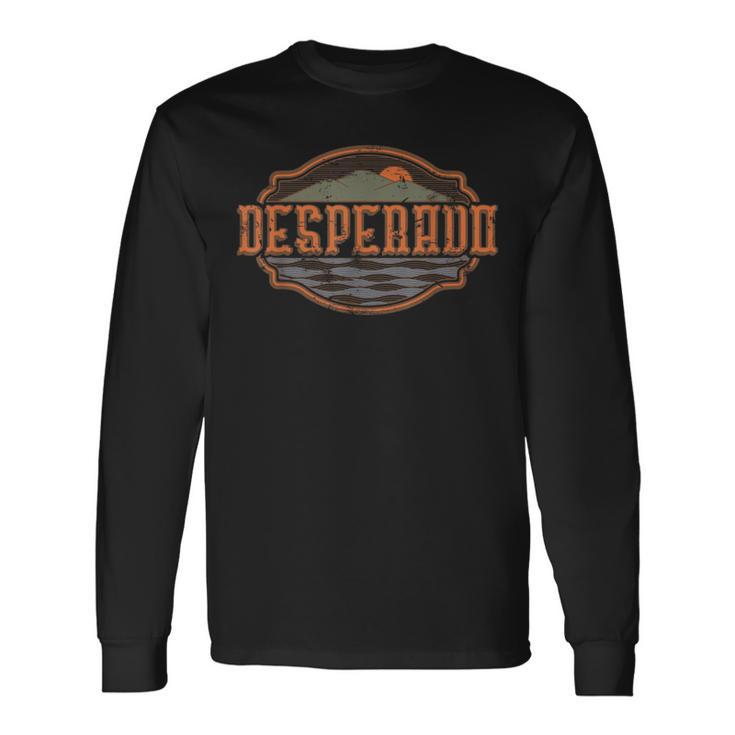 Desperado Cowboy Eagle Desperado Landscape Long Sleeve T-Shirt