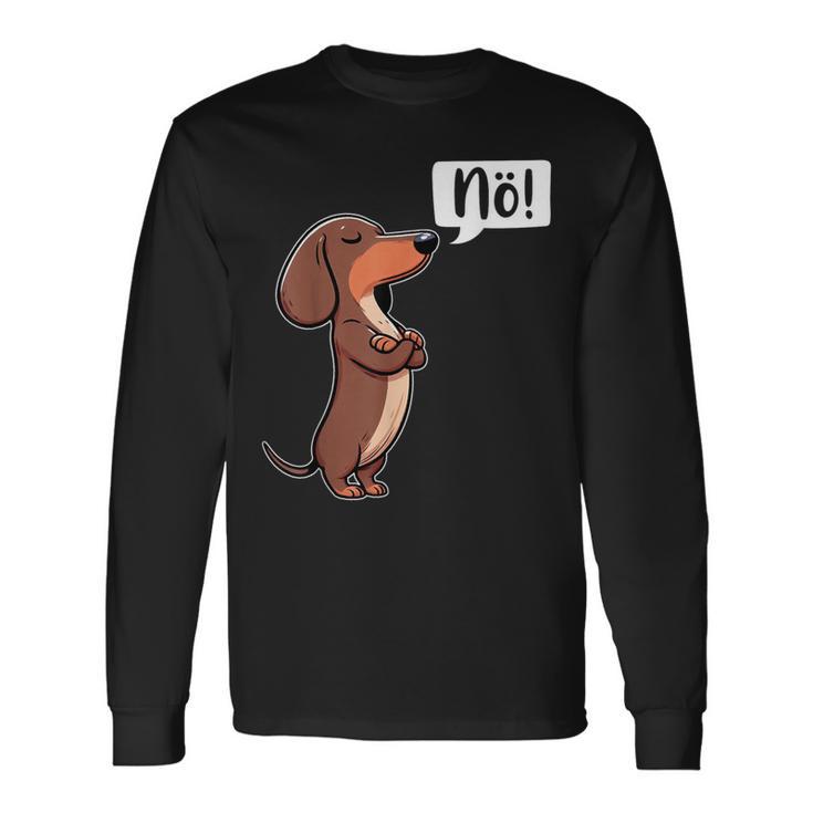 Dickköpfiger Rauhaardackel Nö Dachshund Dog Dog Langarmshirts Geschenkideen