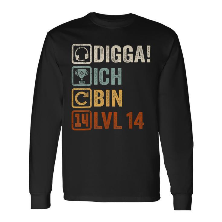 With Digga Ich Bin 14 Jahre Junge Geburtstag Langarmshirts Geschenkideen