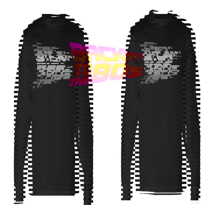 Disfraz De Regreso A Los 80 Disfraz Retro Fiesta De Camiseta de manga larga