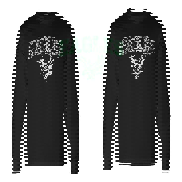 Distressed Eagles Vintage Flying Eagles Fly Bird Long Sleeve T-Shirt