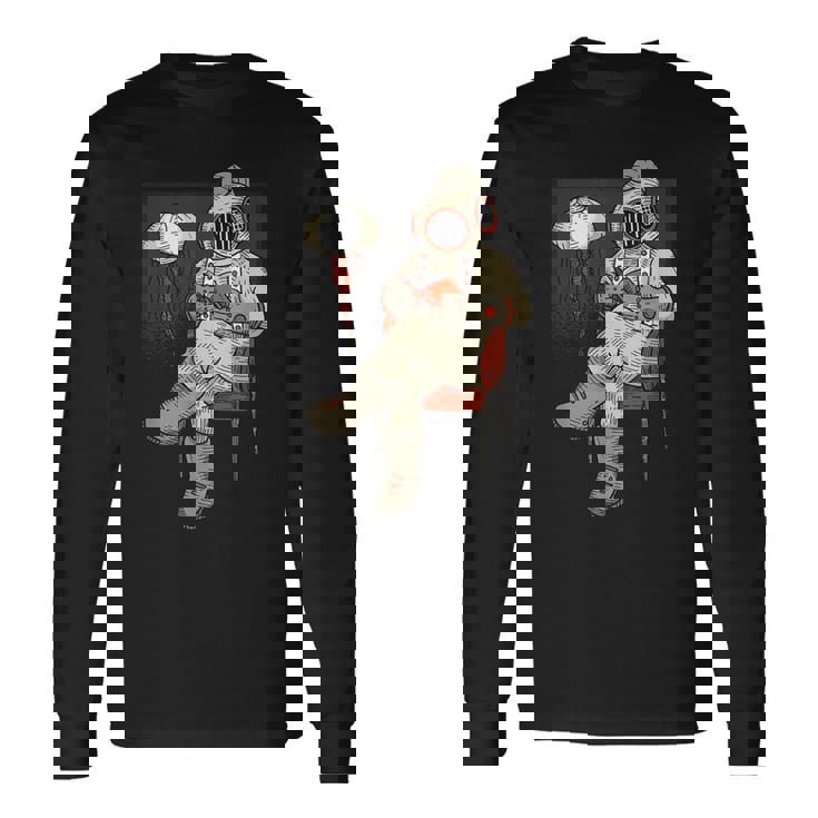 Diver Book Reading Long Sleeve T-Shirt