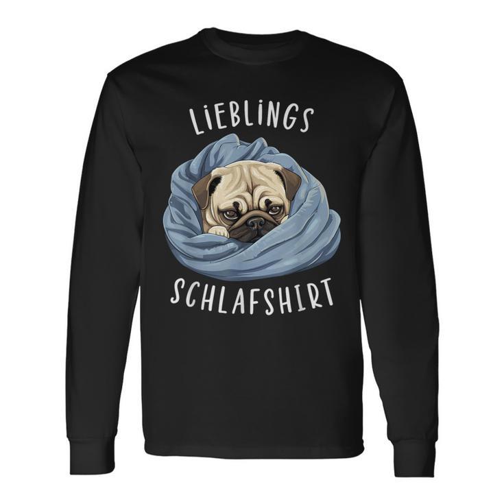 Dog Official Favourite Sleep Pug Langarmshirts Geschenkideen