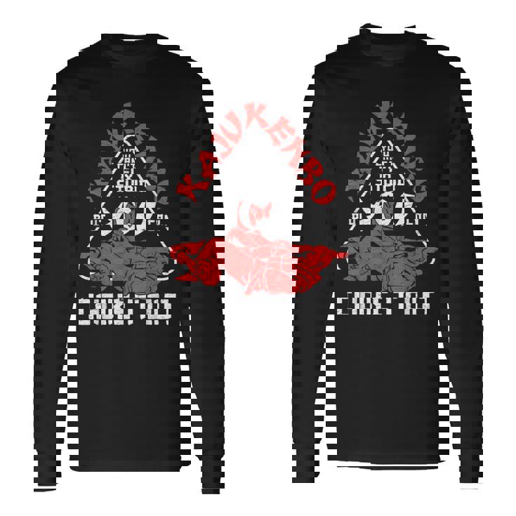 Dojo Entrenamiento Kajukenbo Instructor Autodefensa Artes Marciales Camiseta de manga larga