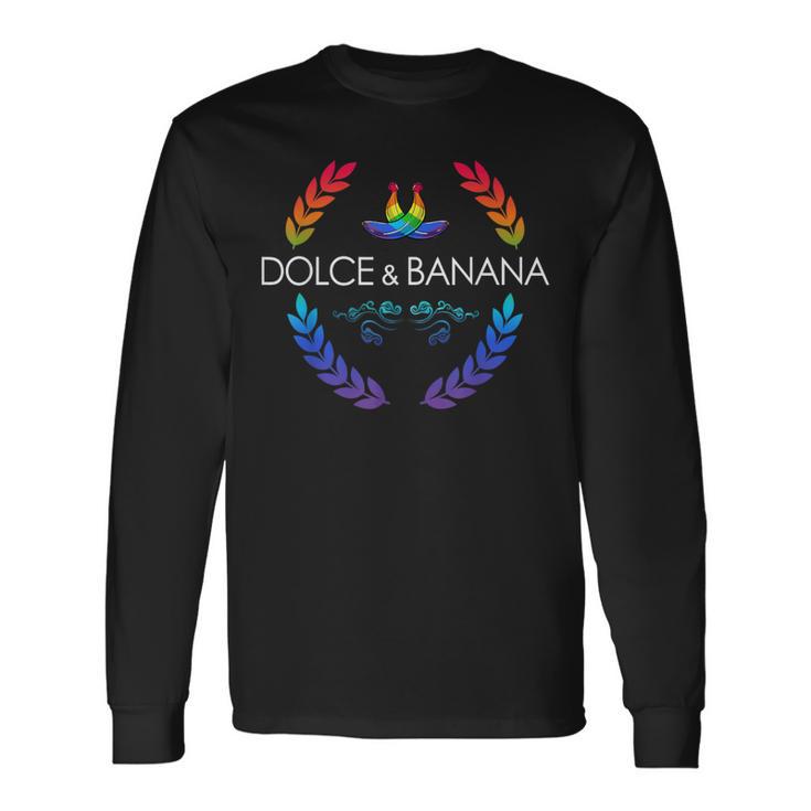 Dolce And Lgbtq Banane Pride Grafik Niedlich Regenbogen Langarmshirts Geschenkideen