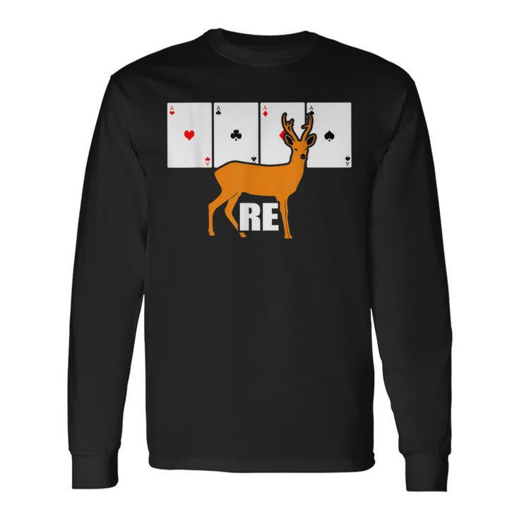 Double Head Card Game Re Langarmshirts Geschenkideen