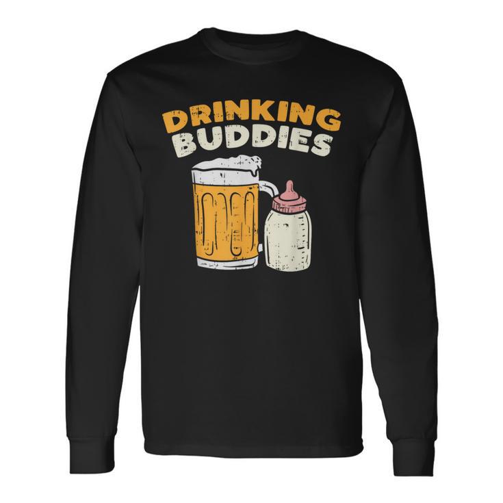 Drinkin Buddies Baby Bottle Son And Dad Matching Fathers Day Langarmshirts Geschenkideen