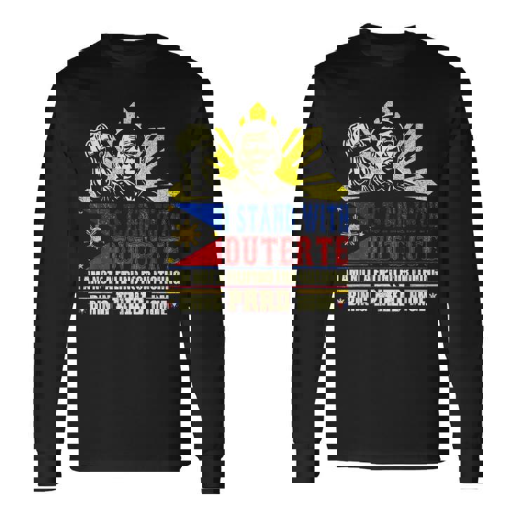 Duterte Solidarity I Stand With Duterte Against Icc Charges Long Sleeve T-Shirt