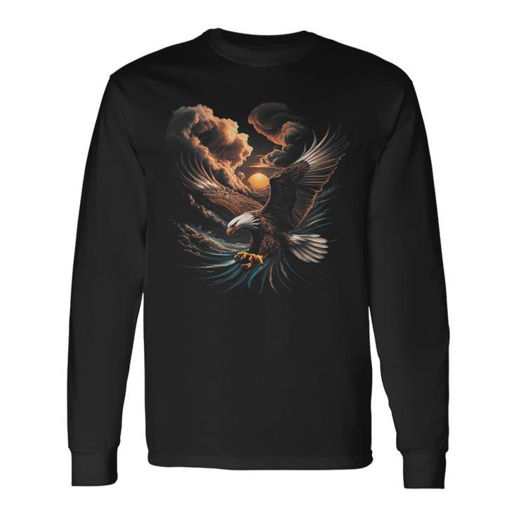 Eagle Bird Watching Wildlife American Pride Bald Eagle Usa Langarmshirts Geschenkideen